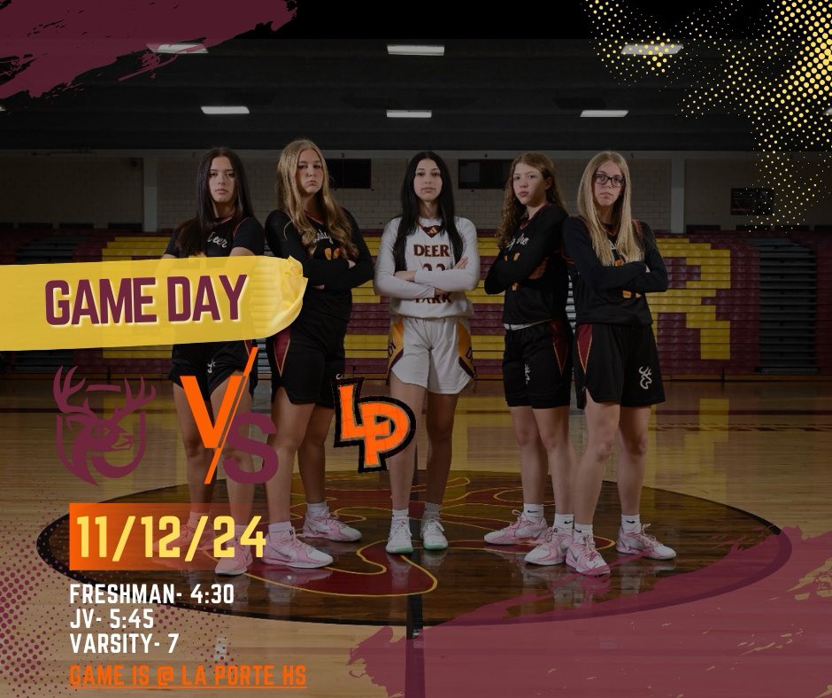LadyDeerBB's tweet photo. That time of the year! BORDER BATTLE! Cheer loud as we play our border battle, La Porte at their house. See ya then 🤘🦌🏀 https://t.co/uibxDBOTVb