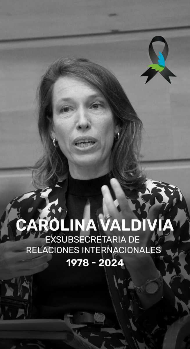 evopolinunoa's tweet photo. Lamentamos profundamente la partida de Carolina Valdivia, ex subsecretaria de Relaciones Internacionales, quien dedicó su carrera a fortalecer los lazos diplomáticos y promover la cooperación entre naciones. https://t.co/C5Em2GF1wa