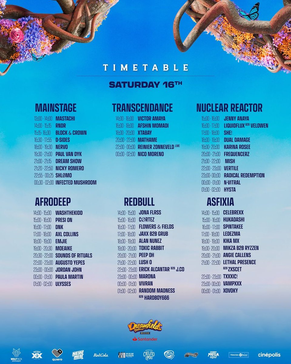 BEATOFICIAL's tweet photo. Los horarios oficiales para nuestro 5to aniversario de #DreamfieldsMexico
#TheColorOfHarmony 🤩🦋
16 y 17 de Noviembre 2024. 🩵
Explanada Estadio Akron https://t.co/63s7HrtcBb