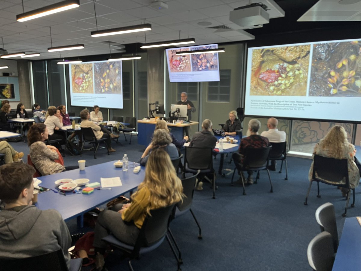 ConservResearch's tweet photo. Mike Mahony talks about the Philoria and and potential decline by 50% since the black Summer fires in the Hunter Regional Frog Conservation Workshop @nswdcceew @Uni_Newcastle @ConservationUon #frogweek https://t.co/RdyJab12nW