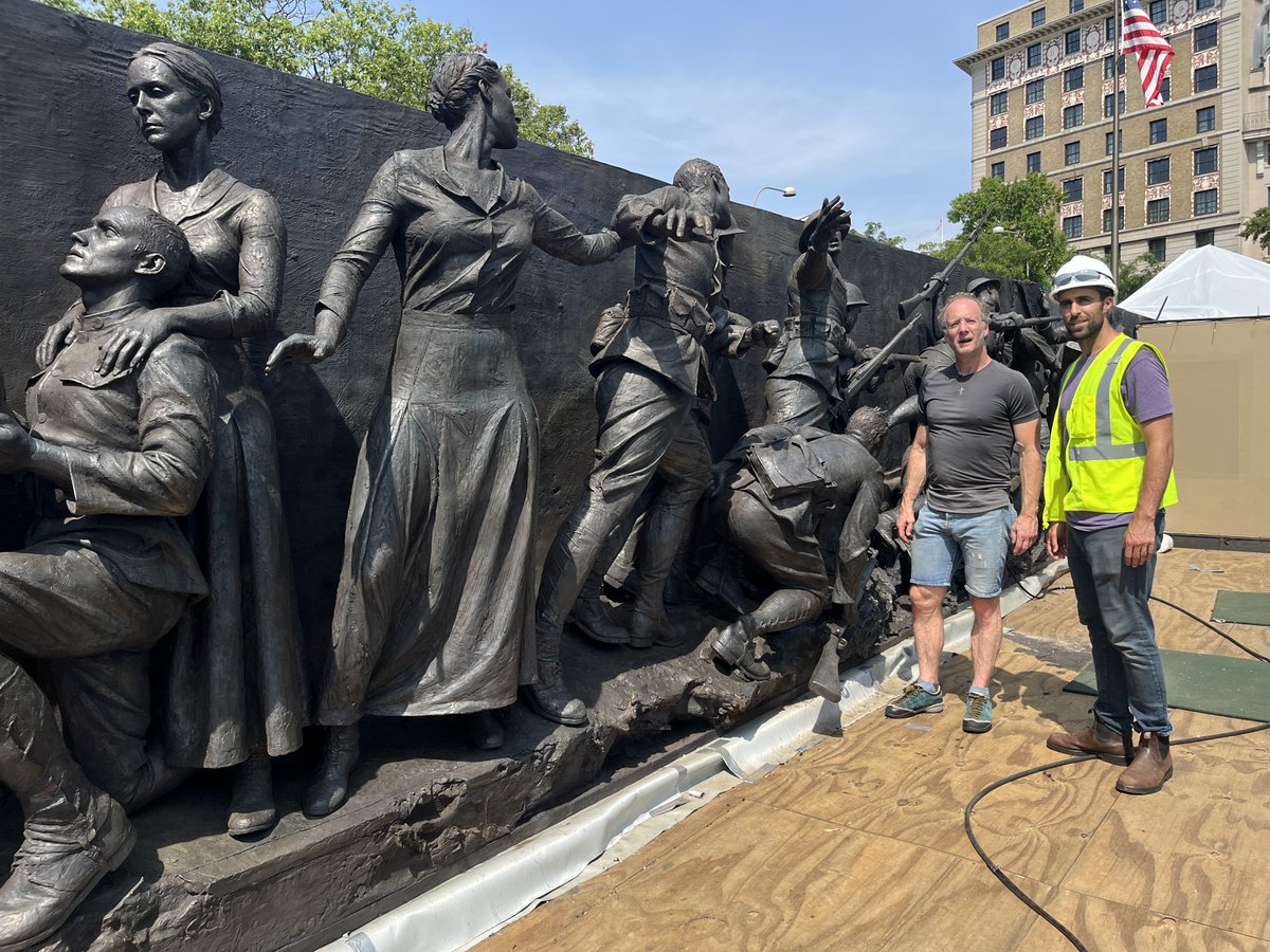 Charlie Mostow ’11 is a sculptor, and worked for over 4 years on the 60-foot-long memorial titled "A Soldier’s Journey," recently unveiled in Washington, D.C. The memorial is moving in its physical depiction of an American soldier’s life. Read on: bit.ly/40AZKxv