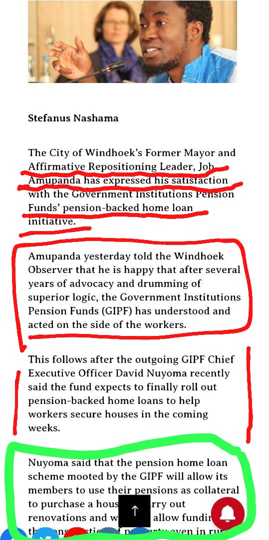 Aupa_shikongo's tweet image. To all government employees, before you make your final decision to vote for someone else, just remember that Job Amupanda fought for you, and he didn't give up. You will soon be allowed to use your pension contributions to GIPF to build your house🙌

#VoteJobAmupanda🗳
#VoteAR🗳
