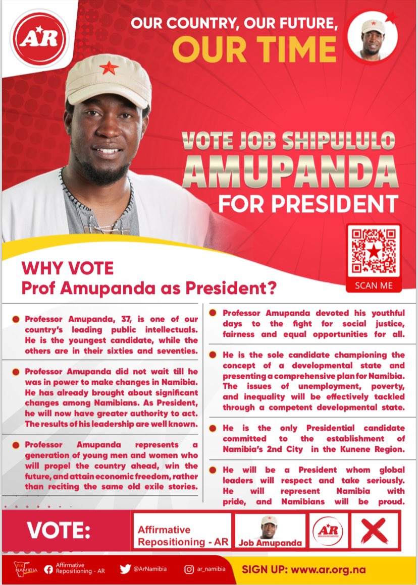 Aupa_shikongo's tweet image. To all government employees, before you make your final decision to vote for someone else, just remember that Job Amupanda fought for you, and he didn't give up. You will soon be allowed to use your pension contributions to GIPF to build your house🙌

#VoteJobAmupanda🗳
#VoteAR🗳
