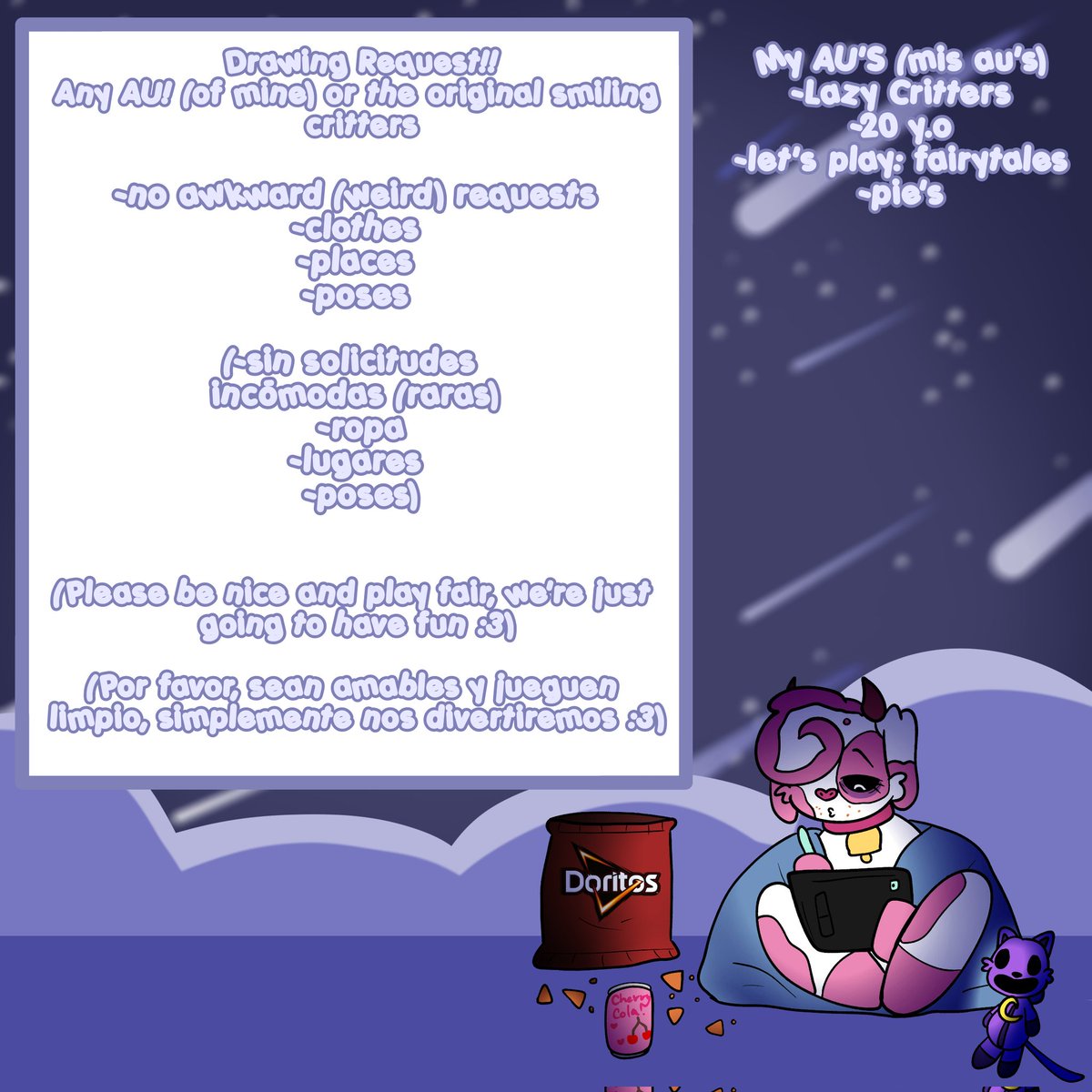 LuluItsLazy's tweet image. Idk i&apos;m bored (i have like 200 things to finish)

#LazyCrittersAU