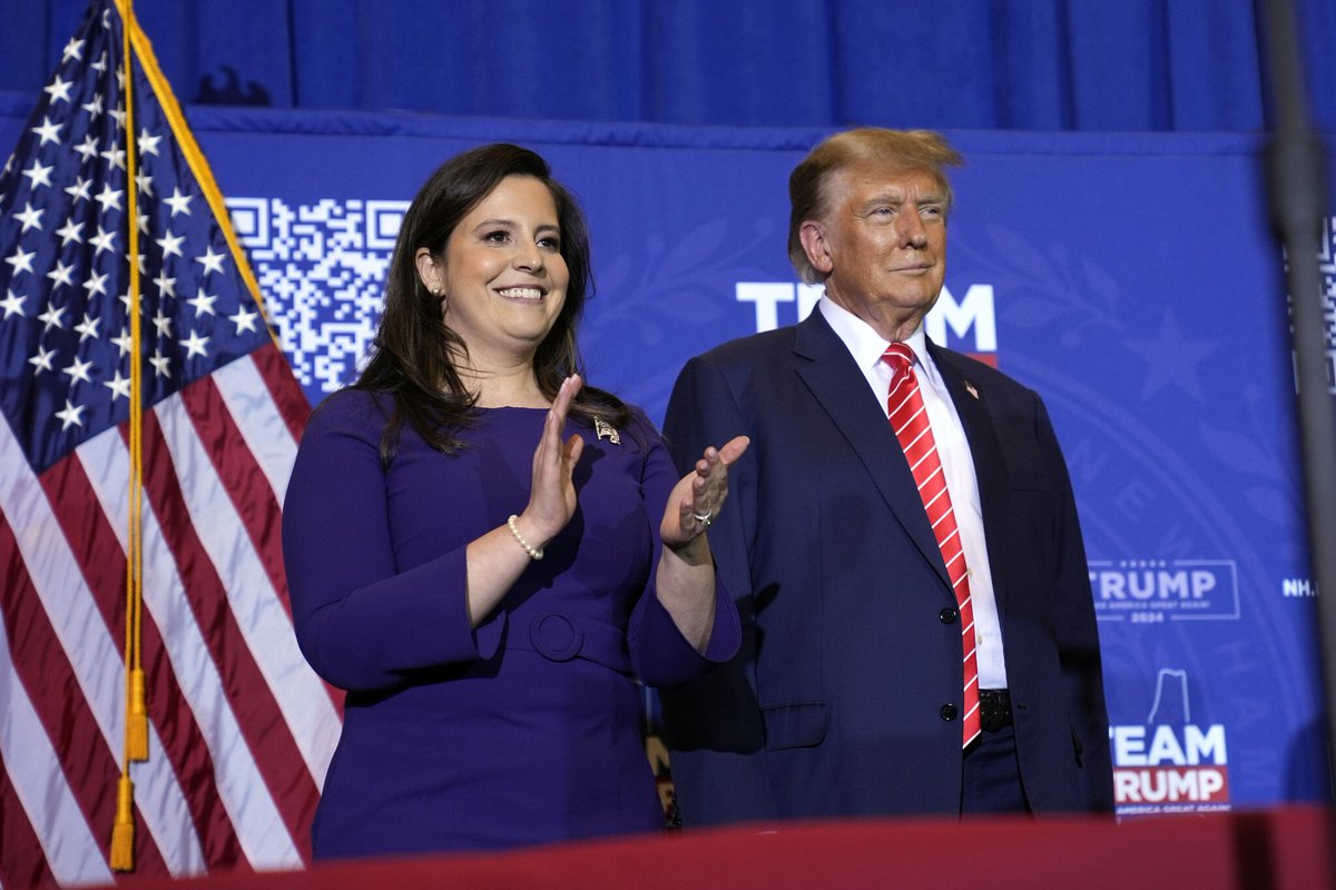 trumps__wins's tweet photo. 🚨BREAKING: Donald Trump has confirmed that Elise Stefanik is his pick to be the new United States Ambassador to the United Nations. Another fantastic pick! She will put America First on the global stage. https://t.co/56rWXsuJsa