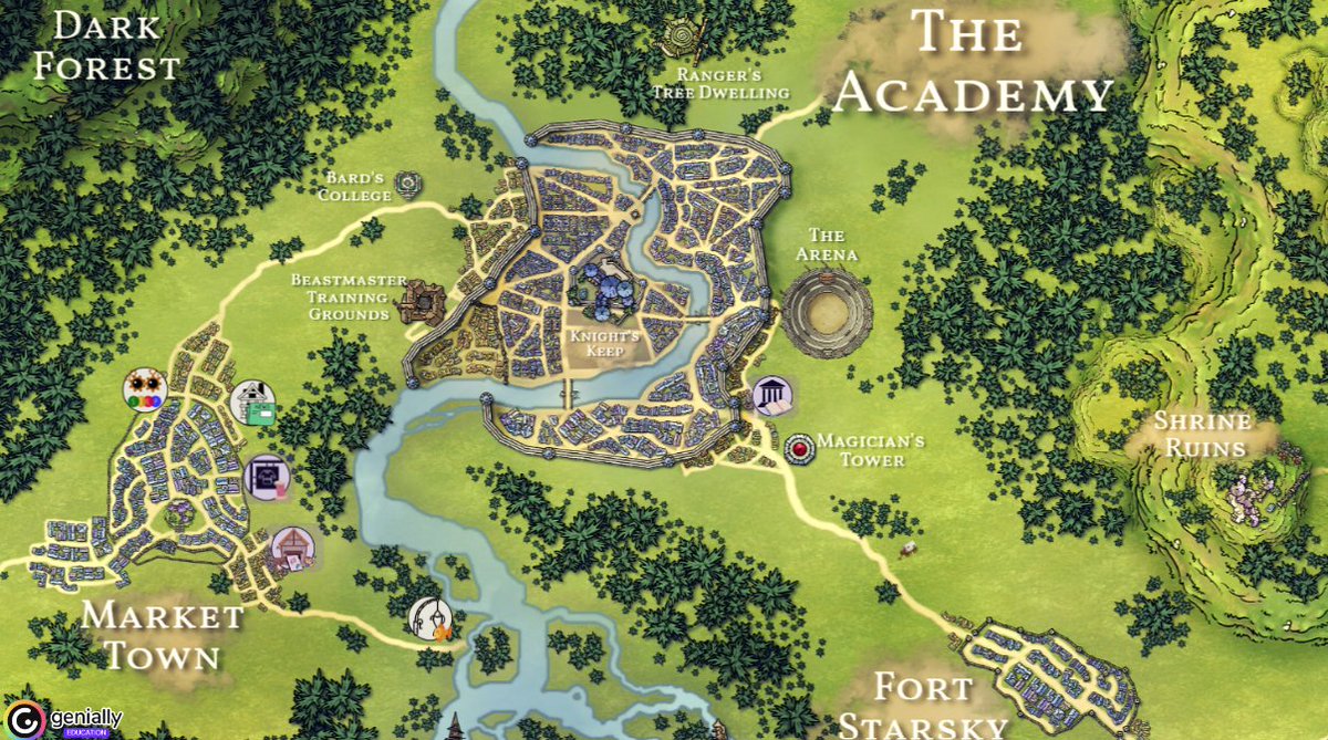 CollinsClassSC's tweet photo. Our gamified Academy class has continued to grow since having this conversation with @modernclassproj 

Students love unlocking new areas and "Side Quest/Should-Do" challenges while learning. (Kids are cataloguing mysteries and story/character theories on Google docs for fun.)🎮 https://t.co/WVXLJkG9jN