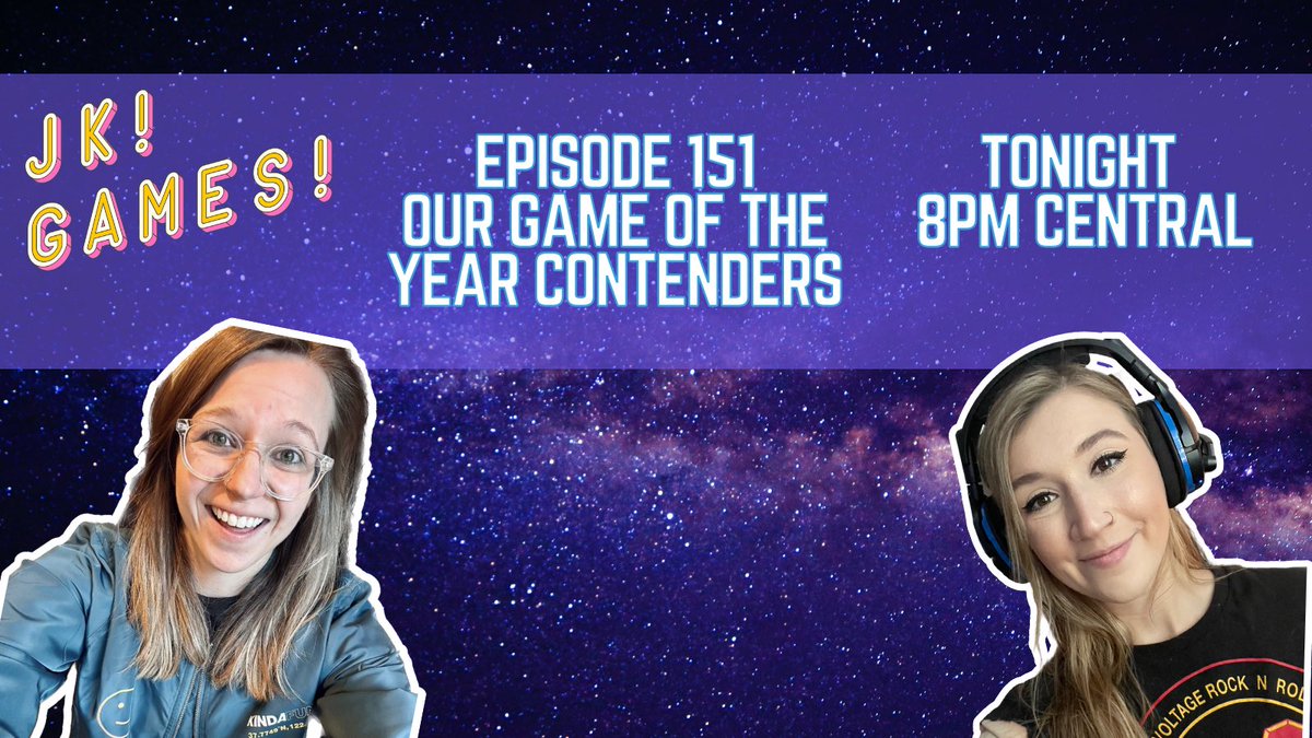 JKGamesPodcast's tweet photo. TONIGHT 🎤 come join, sound off below what you’re current GOTY is to be featured on tonight’s episode https://t.co/QxxoThTMRB https://t.co/0YSiYFZYiR