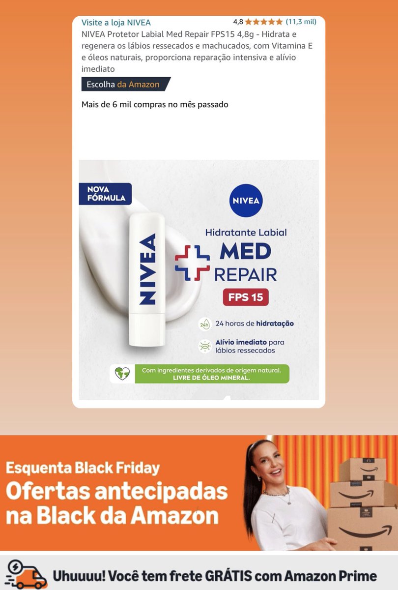sigadicasepromo's tweet photo. Somente R$ 15,90 😱😱
Corra e garanta a melhor hidratação para os lábios.

🛒 Compre aqui: https://t.co/PQ1uf8hR1R

#acheinaamazon https://t.co/l417tKFfcV