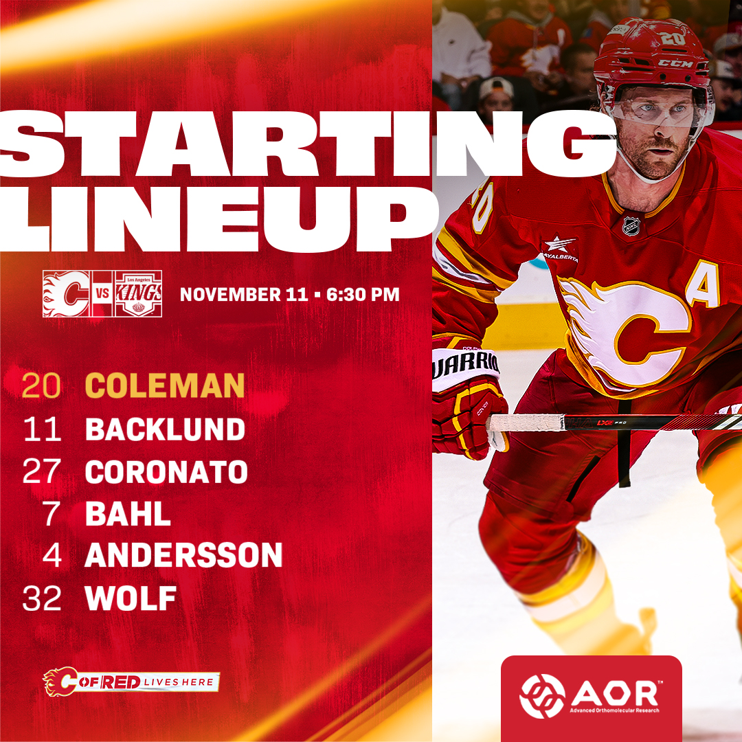 NHLFlames's tweet photo. The crew kicking things off 💪

#Flames | @AORhealth https://t.co/3ouQUqMr24