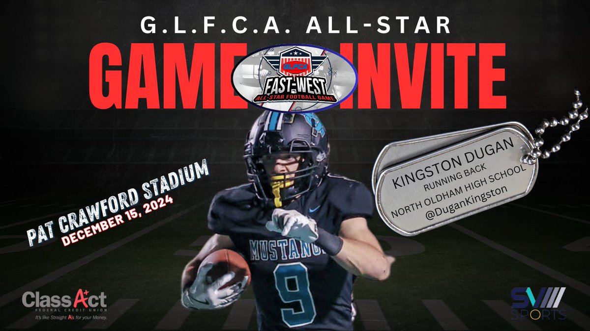 Building Lives Through Sports Network (@blts_network) on Twitter photo 🚨<a href="/GLFCA1/">GLFCA</a> EAST VS. WEST ALL-STAR FOOTBALL GAME INVITE🚨
DATE: DECEMBER 15, 2024
LOCATION: <a href="/Ballard_Bruins/">Ballard Bruin Athletics</a> (LOUISVILLE, KY)
allevents.by/bltsnetwork
☆Congrats to RB <a href="/DuganKingston/">Kingston Dugan</a> of <a href="/NOHSFball/">North Oldham Football</a> on his OFFICIAL INVITE to the 2024 GLFCA East vs. West All-Star Football Game☆ 🚨<a href="/GLFCA1/">GLFCA</a> EAST VS. WEST ALL-STAR FOOTBALL GAME INVITE🚨
DATE: DECEMBER 15, 2024
LOCATION: <a href="/Ballard_Bruins/">Ballard Bruin Athletics</a> (LOUISVILLE, KY)
allevents.by/bltsnetwork
☆Congrats to RB <a href="/DuganKingston/">Kingston Dugan</a> of <a href="/NOHSFball/">North Oldham Football</a> on his OFFICIAL INVITE to the 2024 GLFCA East vs. West All-Star Football Game☆