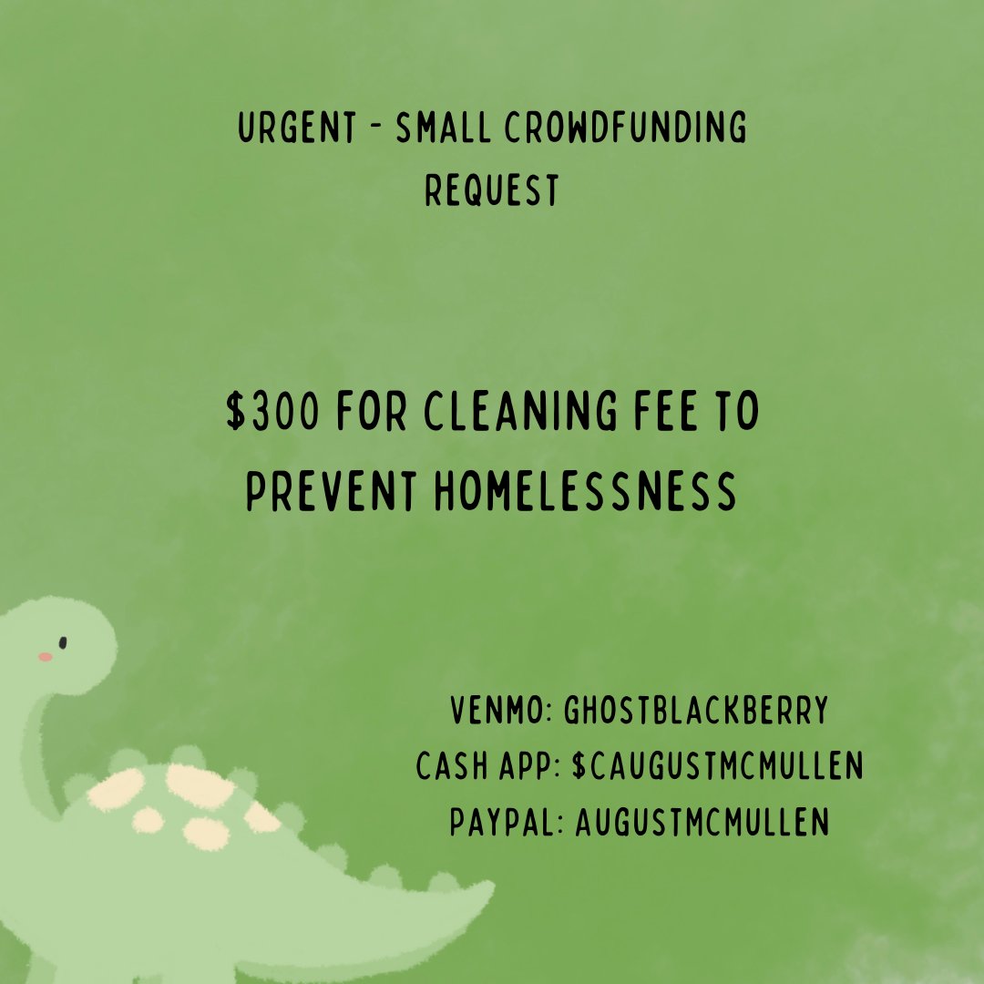 Let's help out my mate <a href="/carverredacted/">august carver</a> with living and cleaning expenses!! 

Small need, we can do it!
