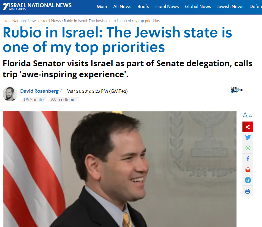ky_statesman's tweet image. Another pro-AIPAC appointment to the Trump administration. #LittleMarco #Neocon