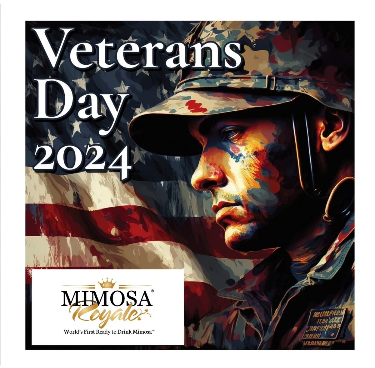 Thank you to all our Veterans!!!! Your sacrifice has made America what we are today. We raise our glass of Mimosa Royale to all of you.  Salute!!!! 
#veterensday #mimosaroyale #drinkmimosa #mimosa #rtd #wine #mimosaroyaleusa #winecans  #drink #alcohol