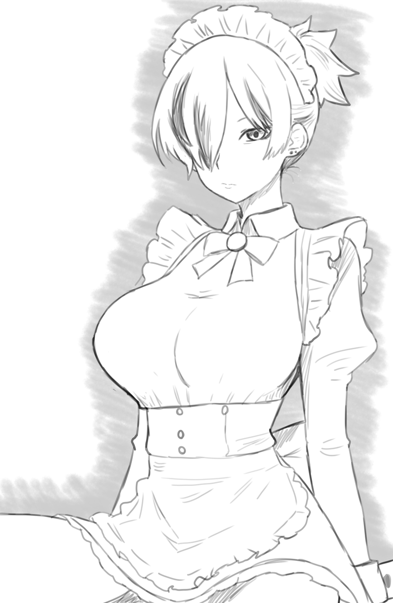 izurai87's tweet photo. dibujada de rápido con el "pincel" que menos se usar el lápiz del MediBang paint XD, pero ya me hacia falta dibujar una maid :v https://t.co/8QkIFqy14l