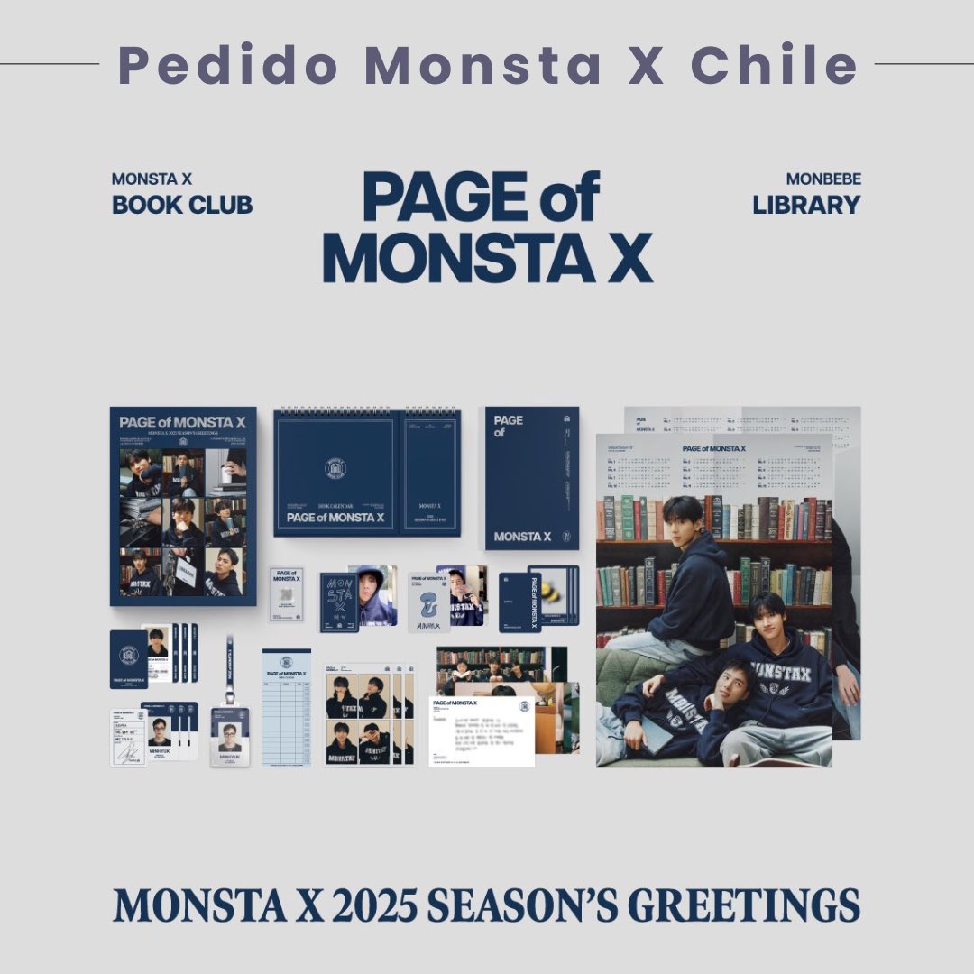 MonstaXChile's tweet photo. Como Monsta X Chile también tenemos pedido de los Season's Greetings 2025 ✨

🔗 https://t.co/LMARwAX0hY

Pueden encontrar todos los valores e info en el link. 

#몬스타엑스 #MONSTAX #MONSTA_X 
#PAGEofMONSTAX
#몬뭉치엑스 #MONMUNGCHIX #MONMUNGCHI_X 
#IM #아이엠 #IM_WITH_U https://t.co/LCfMudfQI9