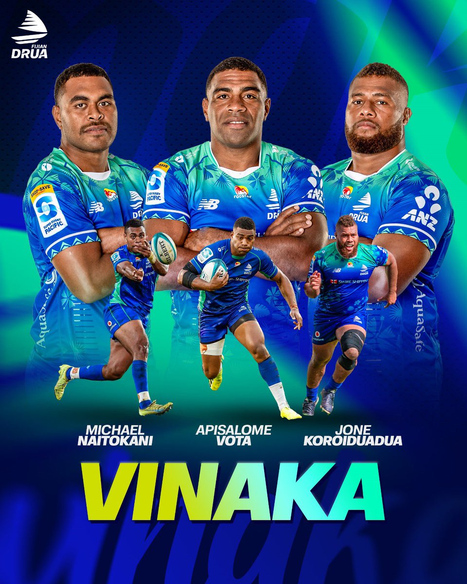 Moce mada Michael, Vota &amp; JK👋🏽

Vinaka Vakalevu, Thank You,  Fḁiåkse'ea and Dhanyavaad🙏🏾 for your contribution to the Drua Vuvale, and we wish you all the best 🫡

#TosoDrua #PacificAusSports