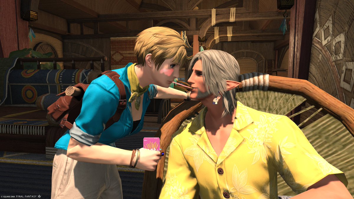 Happy Pocky Day! Please ignore the terribly edited pocky. 😅
Katina wasn't expecting Urianger to actually go for it!