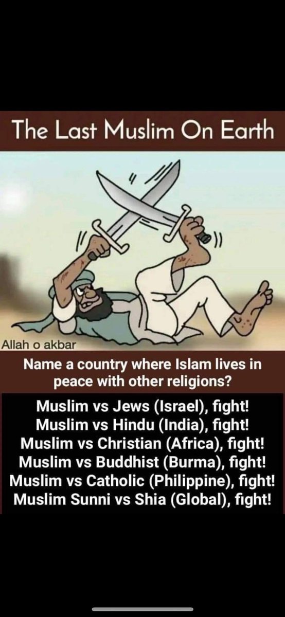 infidelusa5's tweet photo. #NeverSubmit2Islam #StopBuildingMosques #StopALLTaxDollars2TheMiddleEast #StopImportingIslam2WesternSociety #Islam_Enemy_of_Humanity #IslamicCultureVSWesternCulture #BanIslam #BanShariaLaw #AllahuAkbarIsSatanNOTGod #IslamIsNOTAReligionIslamIsAPoliticalIdeology #IslamIsTheProblem https://t.co/j2ihi8JOCj