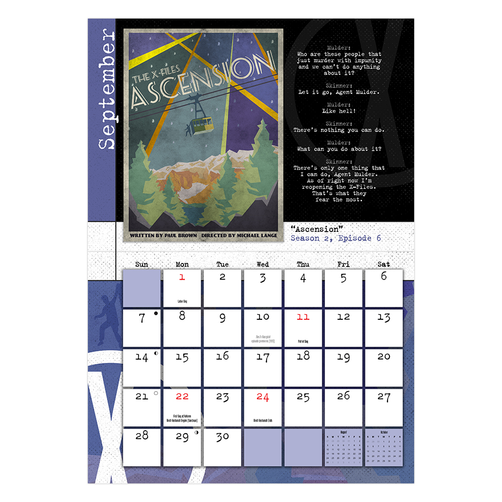 Here's a look at my year-end Patreon exclusive reward: The X-Files 2025 Poster Art Wall Calendar. Each month highlights one of my #TheXFiles episode posters.

If you're interested in getting one, join my patreon by the end of this week at patreon.com/jjlendl for full details.