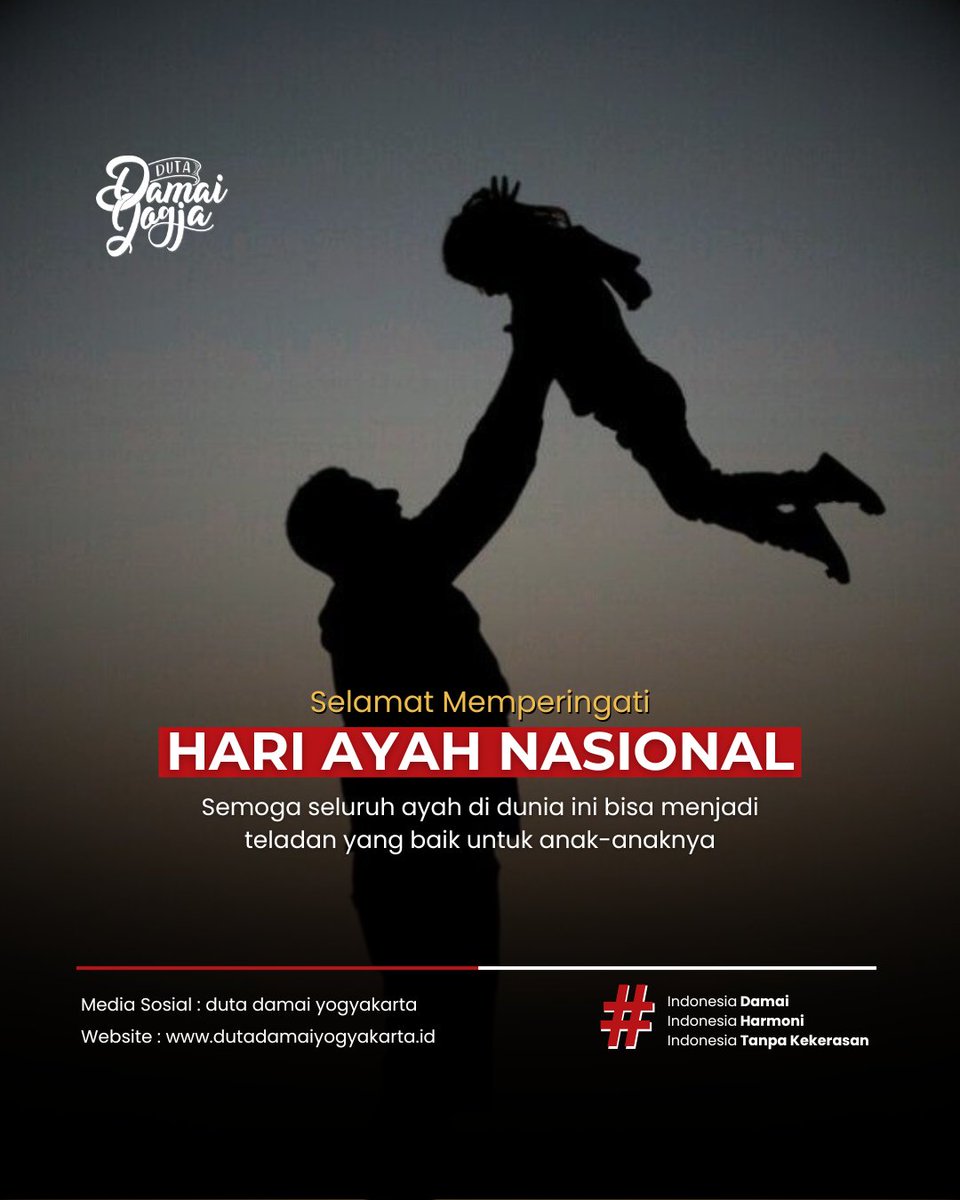 dutadamaiyogya's tweet photo. Selamat Hari Ayah Nasional https://t.co/4Of7ndWFWe