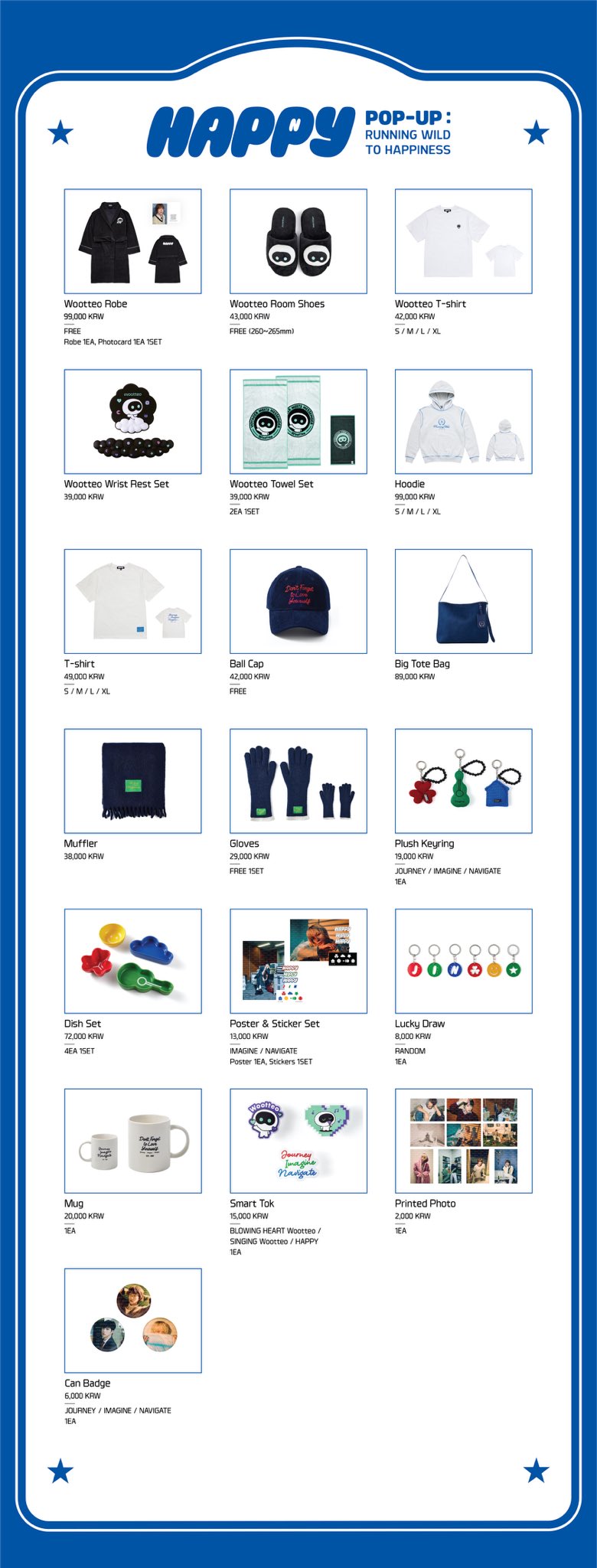 BTS JIN popup HAPPY トートバッグ Pre-Order) BTS JIN [Pop-Up Store: HAPPY] Big Tote Bag