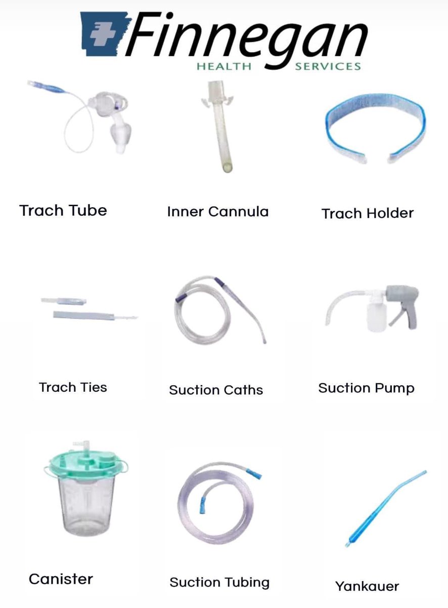 FinneganHealth's tweet image. #Tracheotomy supplies are essential for maintaining #stomas in the airway. We provide a full range of tracheostomy products, including #cannulas, trach collars, &amp;amp; tubes, aiding breathing &amp;amp; fluid suction. ✔️ Medicaid/Medicare/PASSE/Private Insurance
☎️ 1-888-789-6600