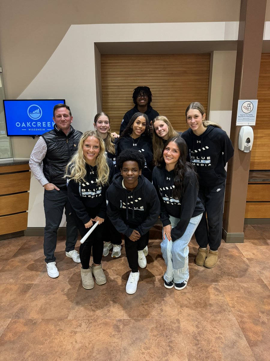 Blue Crew Media had an excellent presentation for <a href="/OCFSD/">Oak Creek Schools</a> School Board <a href="/fcarini2112/">Frank Carini</a> <a href="/SherylCerniglia/">Sheryl Cerniglia</a> Passionate, articulate and informative. Sharing the mission of spreading the positivity and what is best about being a <a href="/Athletics_OCHS/">Knights Athletics</a> Knight! #youmatter #strivingever #goknights