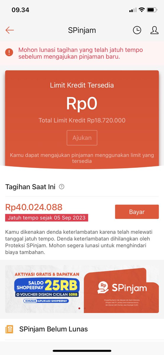 050202pjs_'s tweet photo. Gimana mau lunas kalo nambah mulu? Ini udah lebih dari 100% loh? Niat nyicil tp aktualnya nambah terus, kaya rentenir 😅
Tag Oren spaylater spinjam shopeepay https://t.co/fRpuD5w5vc