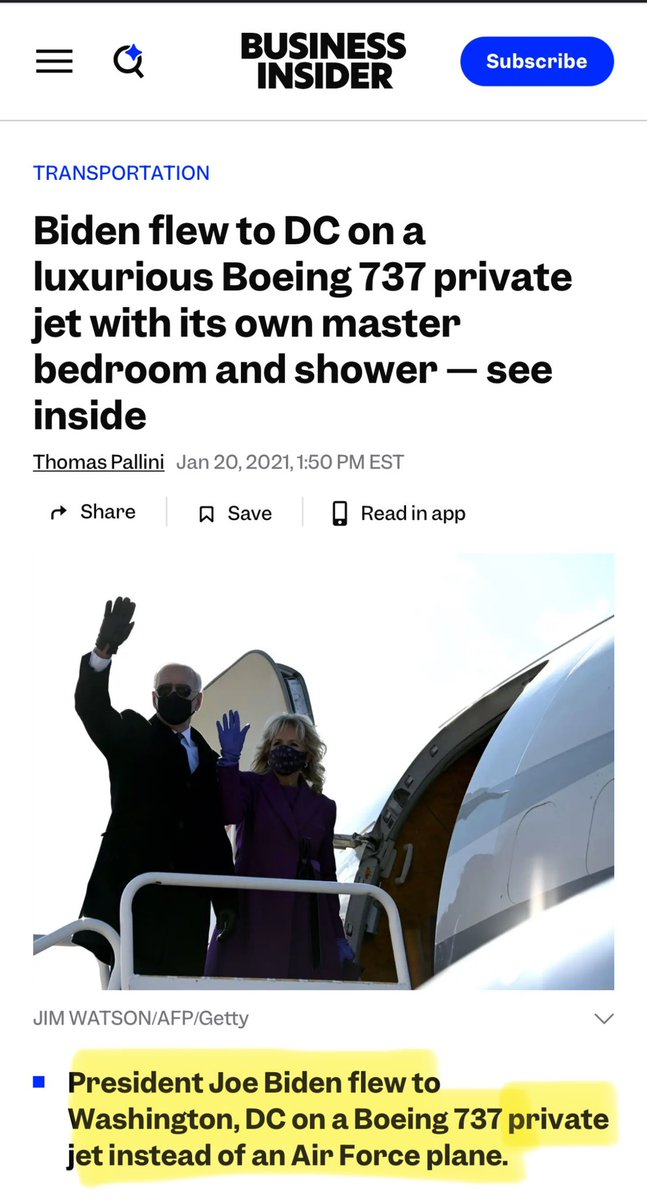 NewsTreason's tweet photo. 🍿 Remember when?

Joe Biden had to charter a 737 to get to DC for the inauguration because the Military didn’t send a commissioned jet, as per tradition and security protocols?

When Trump arrives with all pomp and circumstance in January it will be even more proof that “Biden” has been President of NOTHING