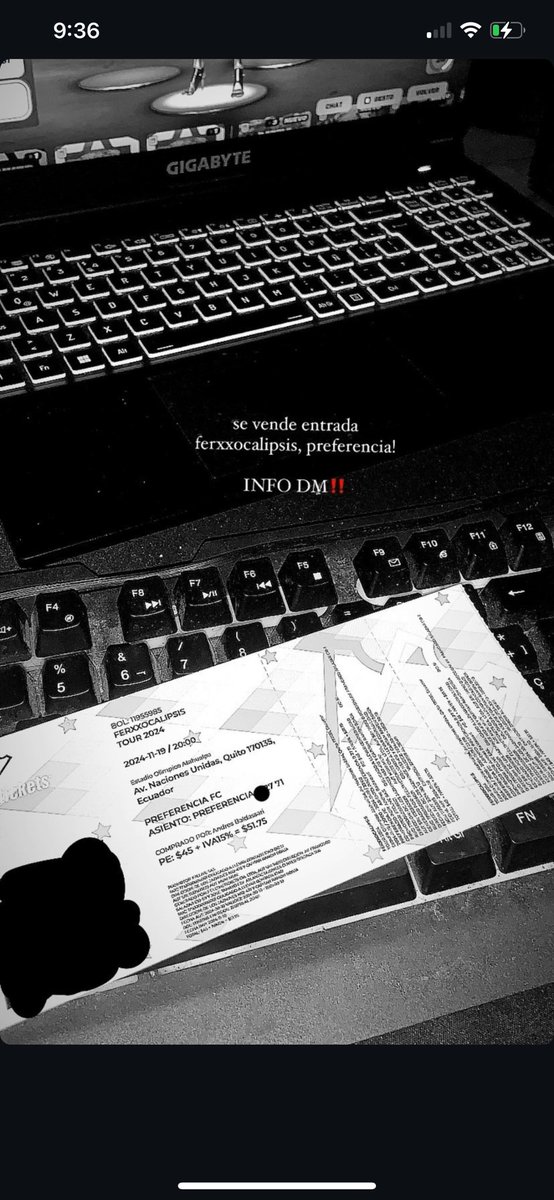 vapbtw's tweet photo. se vende entrada para feid en quito ‼️localidad preferencia‼️
#Ferxxocalipsis #feidquito #ferxxoquito https://t.co/Coy5iLanzN