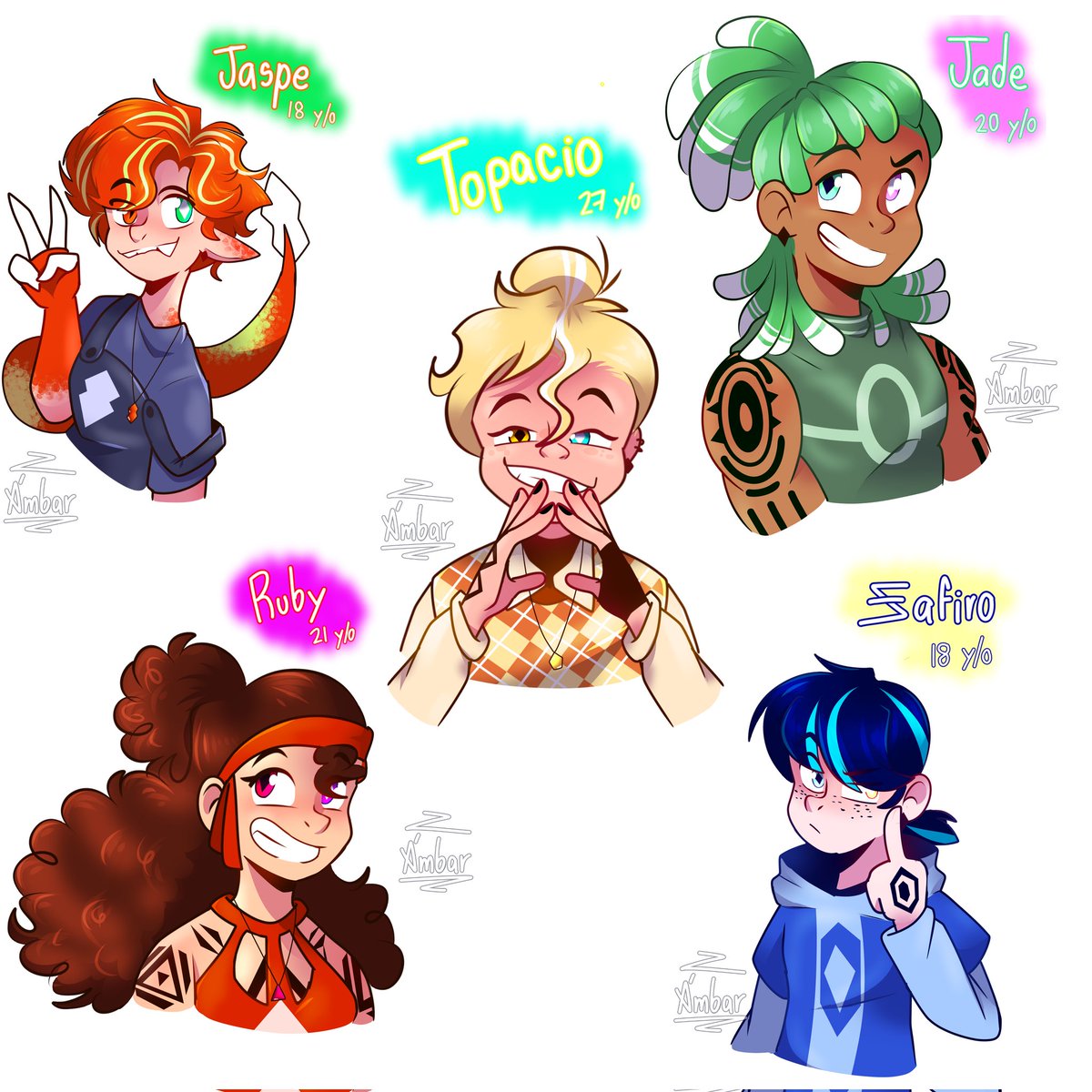 Les presento al Team Crystal 🔮
[O lo que queda de él-

(Oc's que cree hace un año :0)

#OC 
#TeamCrystal