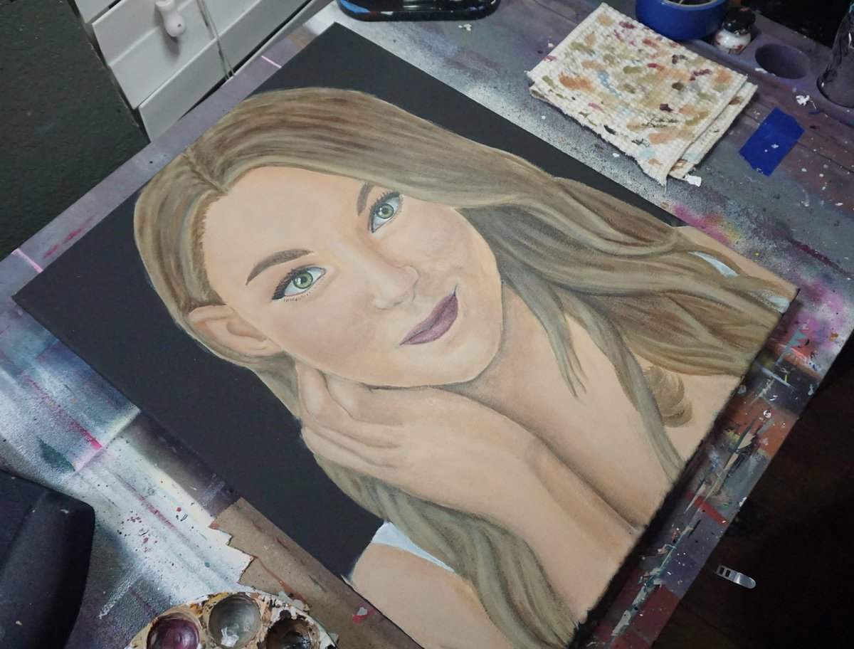 Portrait painting of <a href="/STPeach/">Peach 🌸</a> 

Duration: 9hrs  

Medium: Acrylic