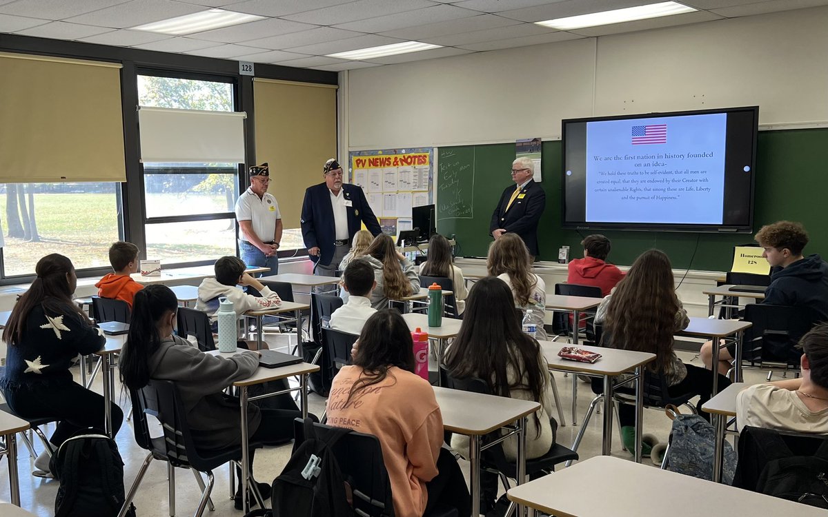 We are so grateful for our Veteran presenters today! Thank you for your service and for providing your valued perspective to our 8th Graders! #peqpantherpride
