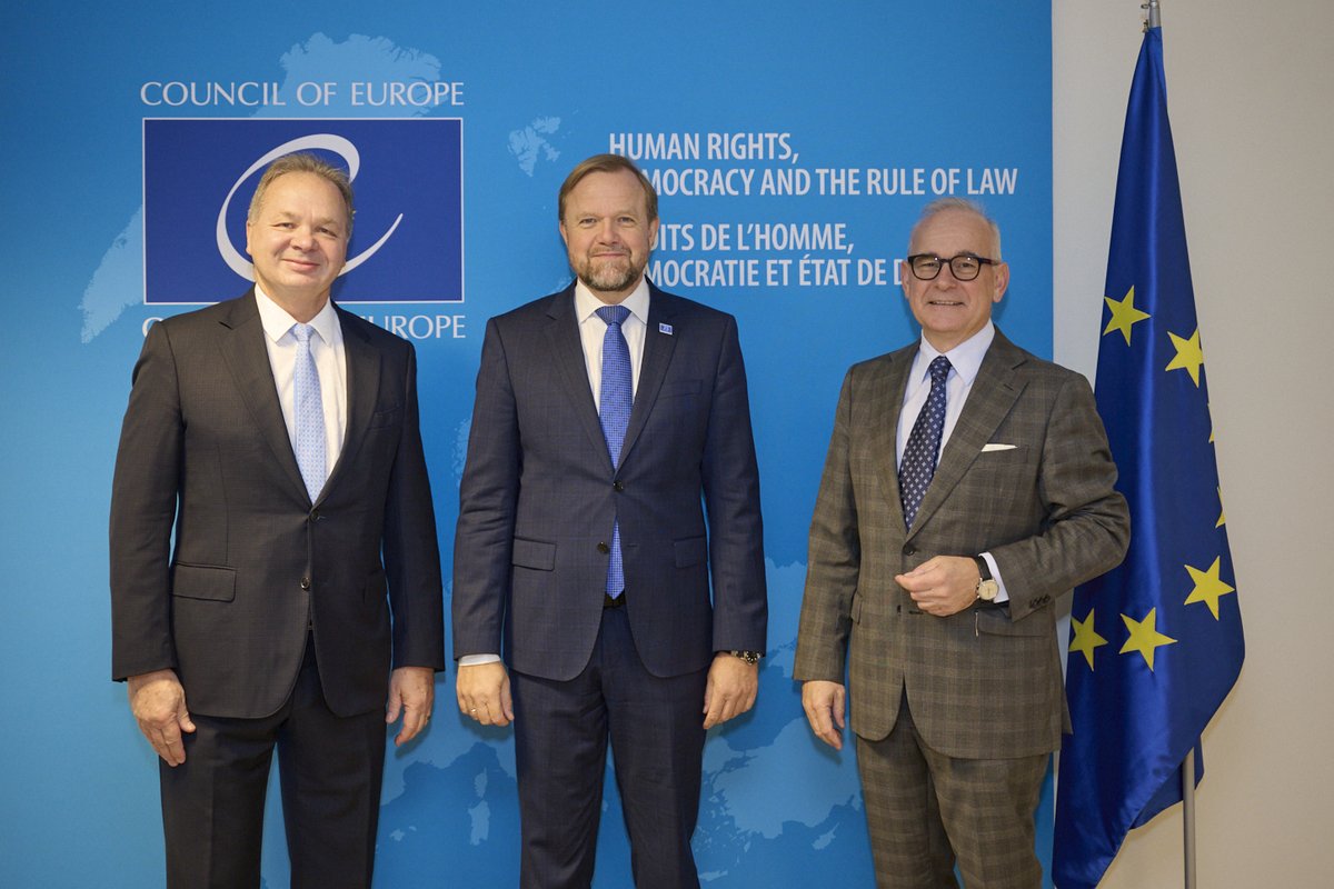 DSGBjornBerge's tweet photo. The Human Rights Trust Fund (HRTF), under the leadership of Amb. Engelberg, plays such a crucial role and has over the last 16 years financed 55 projects, amounting to more than 26 mill. Euro. Your and Switzerland's support is vital, Amb. Claude Wild, and thank you for your extraordinary financial contribution today to HRTF @SwitzerlandCoE @coe @PACE_News @LUatCoE