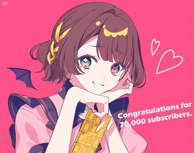 登録者7万人おめでとう!ラプラスショコラ歌ってくれてめちゃくちゃ嬉しかったです…!#し画りこ 