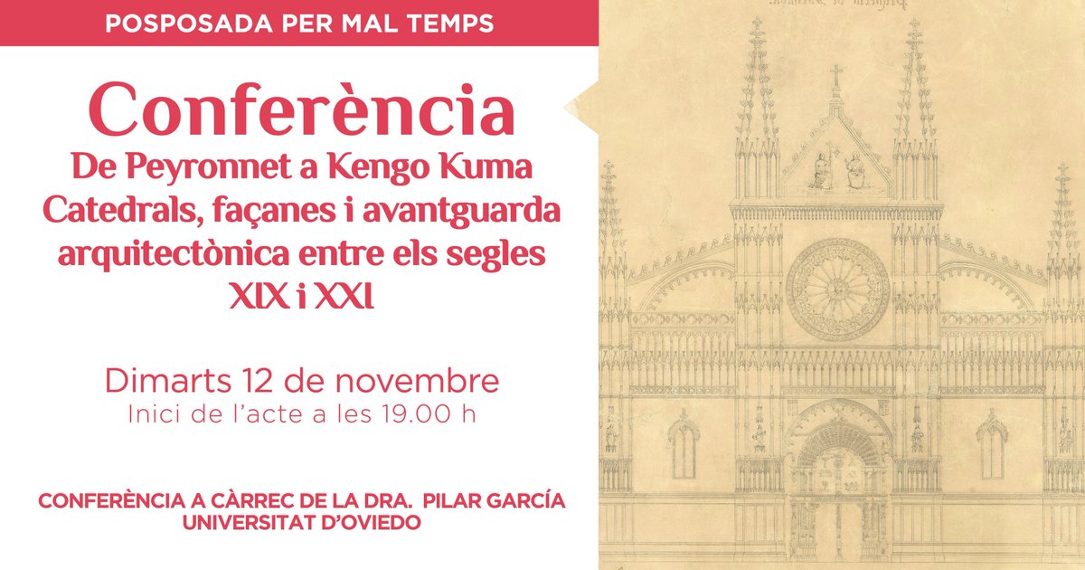 🌧⚠️ Atenció! Per motius de seguretat i l'alerta meteorològica, avui no podrà realitzar-se la conferència prevista. Mantén-te atent per a més informació sobre la reprogramació.

#alertanaranja #catedraldemallorca #seudemallorca