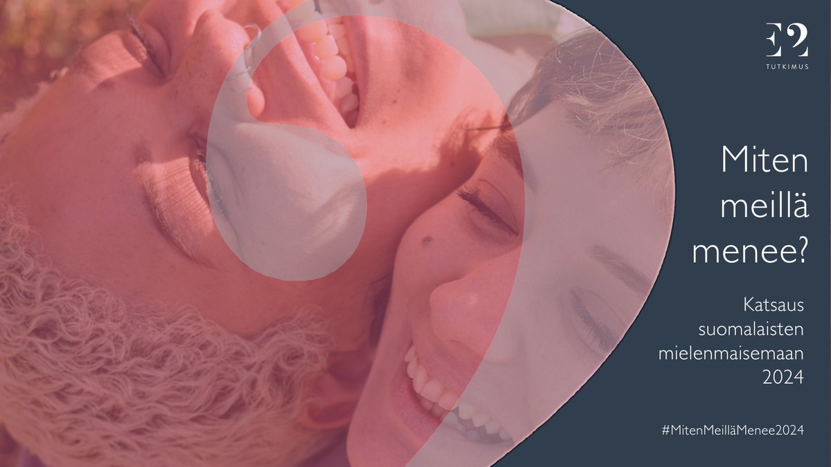 Vuosittainen katsauksemme suomalaisten mielenmaisemaan on julki! Se kertoo mm. keitä politiikka vihastuttaa, millaiset ovat voimavarat ja mikä lisää yhteenkuuluvuutta vaikeana aikana. Katsaus perustuu koko maan kattavaan kyselyaineistoon. 

Lue raportti👉e2.fi/mitenmeillamen…