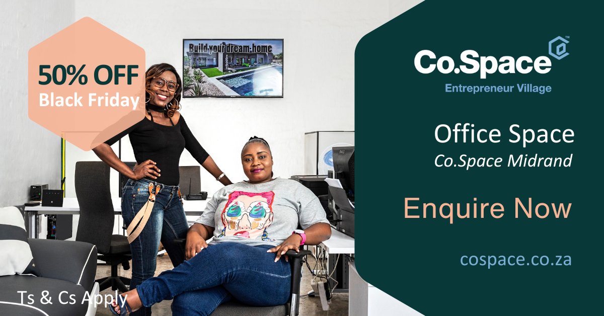 CoSpace_Village's tweet photo. 🚀 Special Offer Alert! 🚀 Get 50% OFF on workspace rentals in Midrand! 🌟 Whether you're a freelancer, startup, or small business, now’s the perfect time to secure your spot. Limited time offer – don’t miss out! 💼✨ #Midrand #Discount #Workspace #BusinessOpportunity #WorkSmart https://t.co/LUquOG5UuM