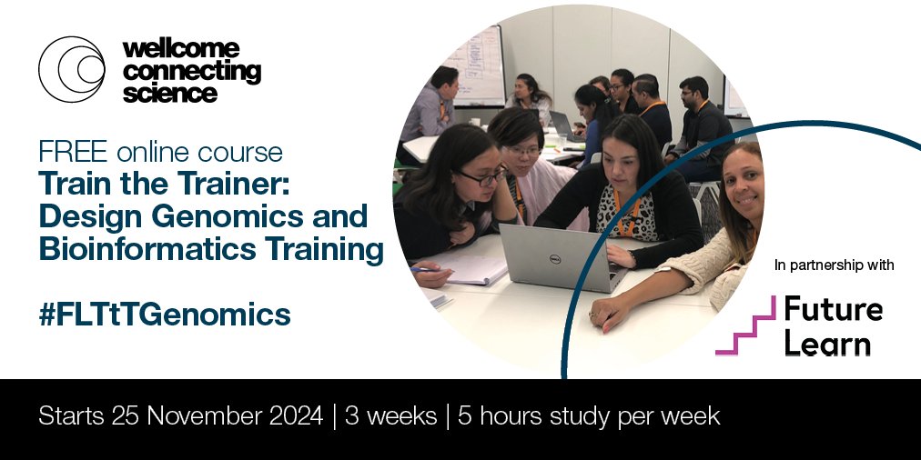 Are you a #genomics or #bioinformatics specialist interested in becoming an educator?🎓

Discover how to plan and design engaging learning content for teaching the processing and analysis of genomic data🧬

🖥️ Free online course: #FLTtTGenomics
📎 Sign up: bit.ly/3D0eBD0