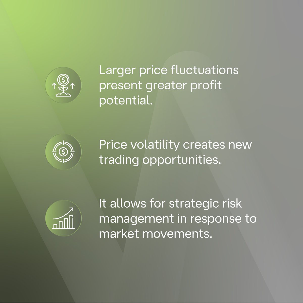 UltimaMarkets's tweet image. Unlock trading knowledge with our 𝐆𝐥𝐨𝐬𝐬𝐚𝐫𝐲 𝐒𝐞𝐫𝐢𝐞𝐬! ✨

This week’s term: 𝐕𝐨𝐥𝐚𝐭𝐢𝐥𝐢𝐭𝐲
🔸 It tracks how quickly an asset’s price moves.

Stay tuned for more simple trading tips!
#UltimaMarkets #TradingGlossary #Volatility #LearnWithUs