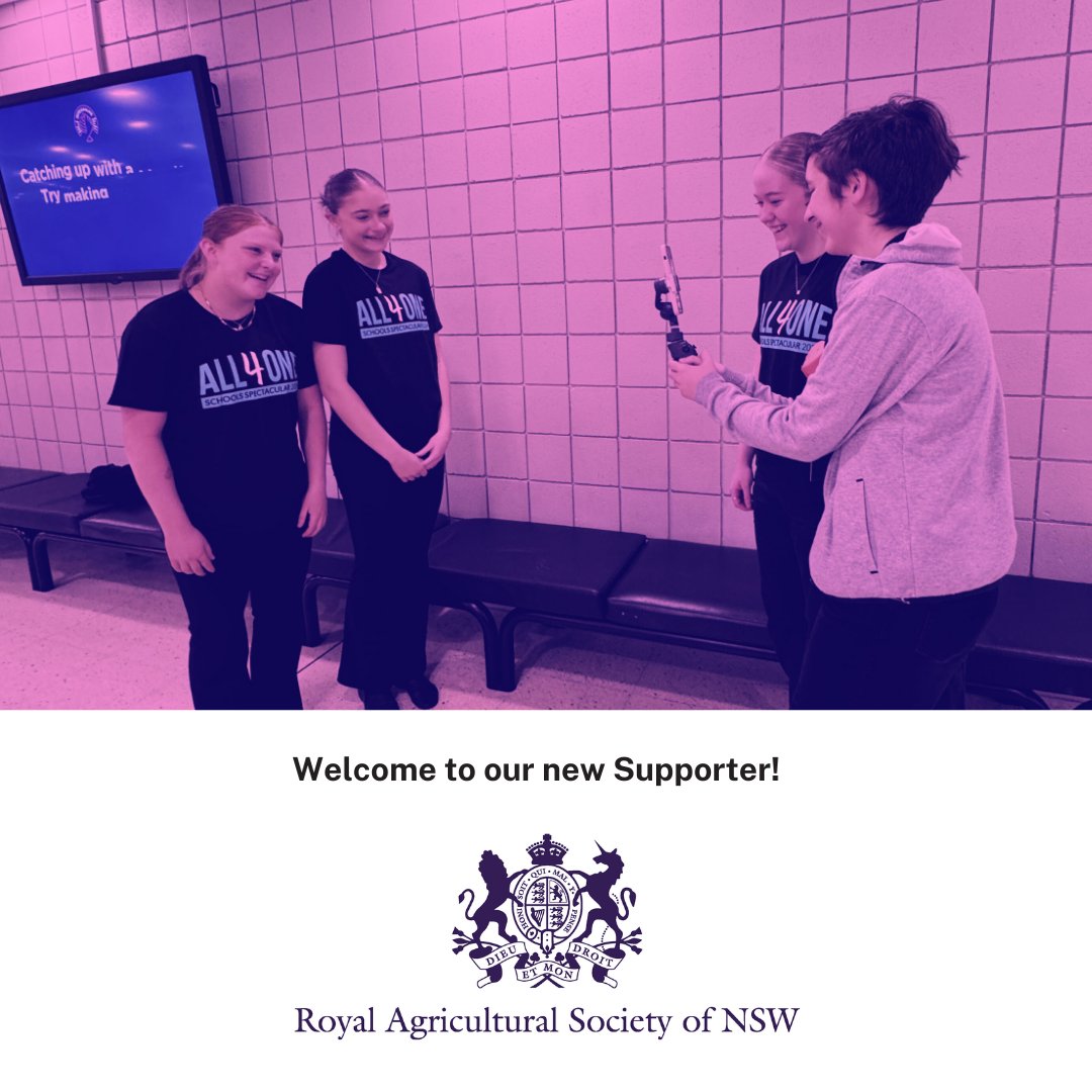 Welcome to our new supporter, the Royal Agricultural Society of NSW. Thanks for supporting our Student News Crew as they keep us up to date with everything happening in Spec and at SpecFest!  #SchoolsSpectacular2024 #NSWDepartmentofEducation #Spec24 #TheArtsUnit #rasnsw @ras_nsw
