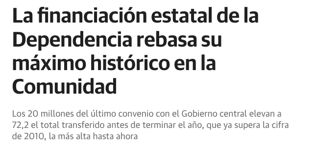 Es decir, el Gobierno de España no deja de mandar dinero a la CARM con el que el Gobierno de López Miras hace caja porque no paga, las ayudas no llegan: los peores servicios sociales de España, impagos de ayudas a la dependencia, muertes en lista de espera...