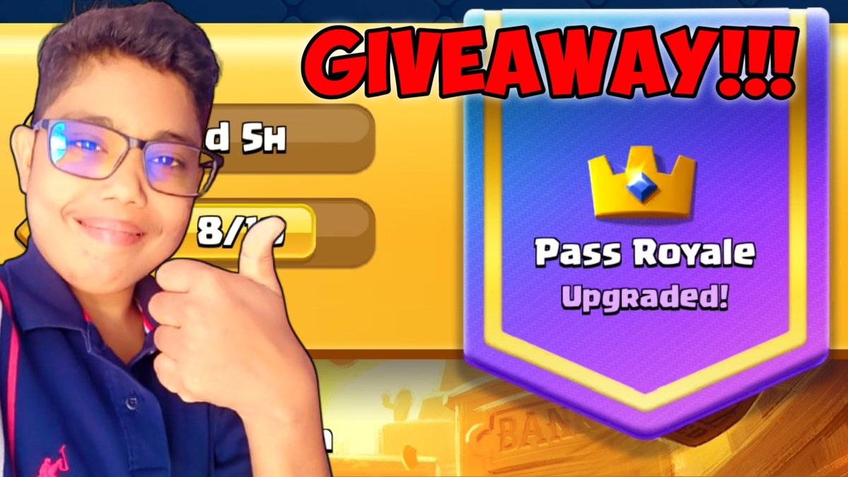 DSatapthy's tweet photo. 🚨GIVEAWAY ALERT🚨
Pass Royal and Pins Giveaway
On my YouTube Channel "INDIAN CLASHER"
@ClashRoyale https://t.co/mmNOXNvDEr