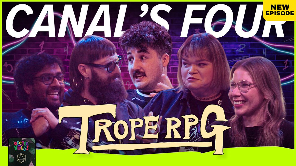 Grouse House (@grousehousetv) on Twitter photo It's the final episode of Trope RPG: Canal's Four! How will it end?🎲💵😱bit.ly/TropeRPG_Canal…. On YouTube for the watchers, and Podcast for the listeners. <a href="/TropeRPG/">TropeRPG</a> <a href="/JordanRasko/">Jordan Raskopoulos</a> <a href="/PedroCooray/">Pedro Cooray</a> <a href="/ThisisMatthewJ/">Matthew Jackson</a> <a href="/MillieHolten/">Millie Holten</a> <a href="/AuntyDonnaBoys/">Aunty Donna</a> It's the final episode of Trope RPG: Canal's Four! How will it end?🎲💵😱bit.ly/TropeRPG_Canal…. On YouTube for the watchers, and Podcast for the listeners. <a href="/TropeRPG/">TropeRPG</a> <a href="/JordanRasko/">Jordan Raskopoulos</a> <a href="/PedroCooray/">Pedro Cooray</a> <a href="/ThisisMatthewJ/">Matthew Jackson</a> <a href="/MillieHolten/">Millie Holten</a> <a href="/AuntyDonnaBoys/">Aunty Donna</a>