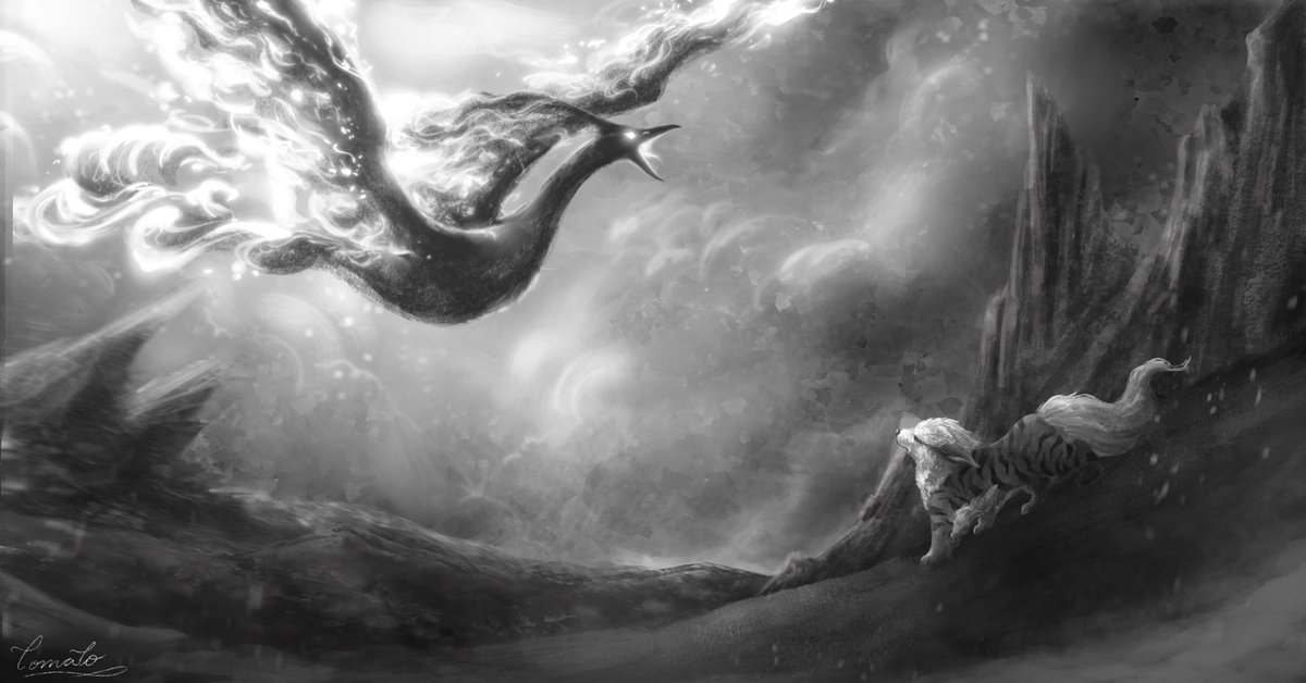 Joehardzello's tweet photo. #moltres #Pokemon #pokemonfanart #Arcanane #pokemonfire #blackandwhite #digitalart #conceptart #pokemonmoltres https://t.co/b8NmPAsOXq