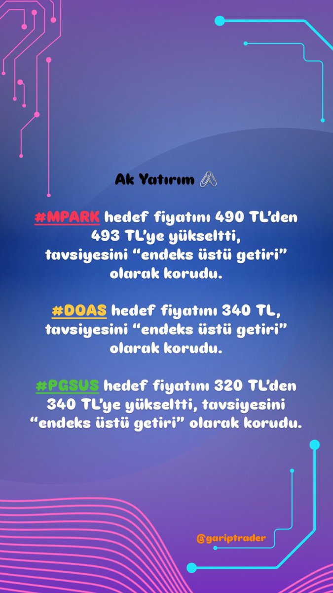 #MPark #doas #PGSUS #akyatirim