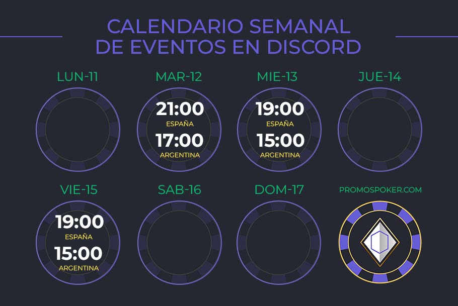 PromosPoker1's tweet photo. 👨‍🏫Eventos  / Clases de la semana en DISCORD👨‍🏫

Martes: PODCAST: conociendo a Manu.
Miércoles: Explotación de Recreacionales.
Viernes: Focus en el Póker.

¡Únete totalmente GRATIS!  🚀🚀🚀

➡️https://t.co/xGGzYo0meX

#poker #pokeronline #pokerclases https://t.co/ATXeduJBpW