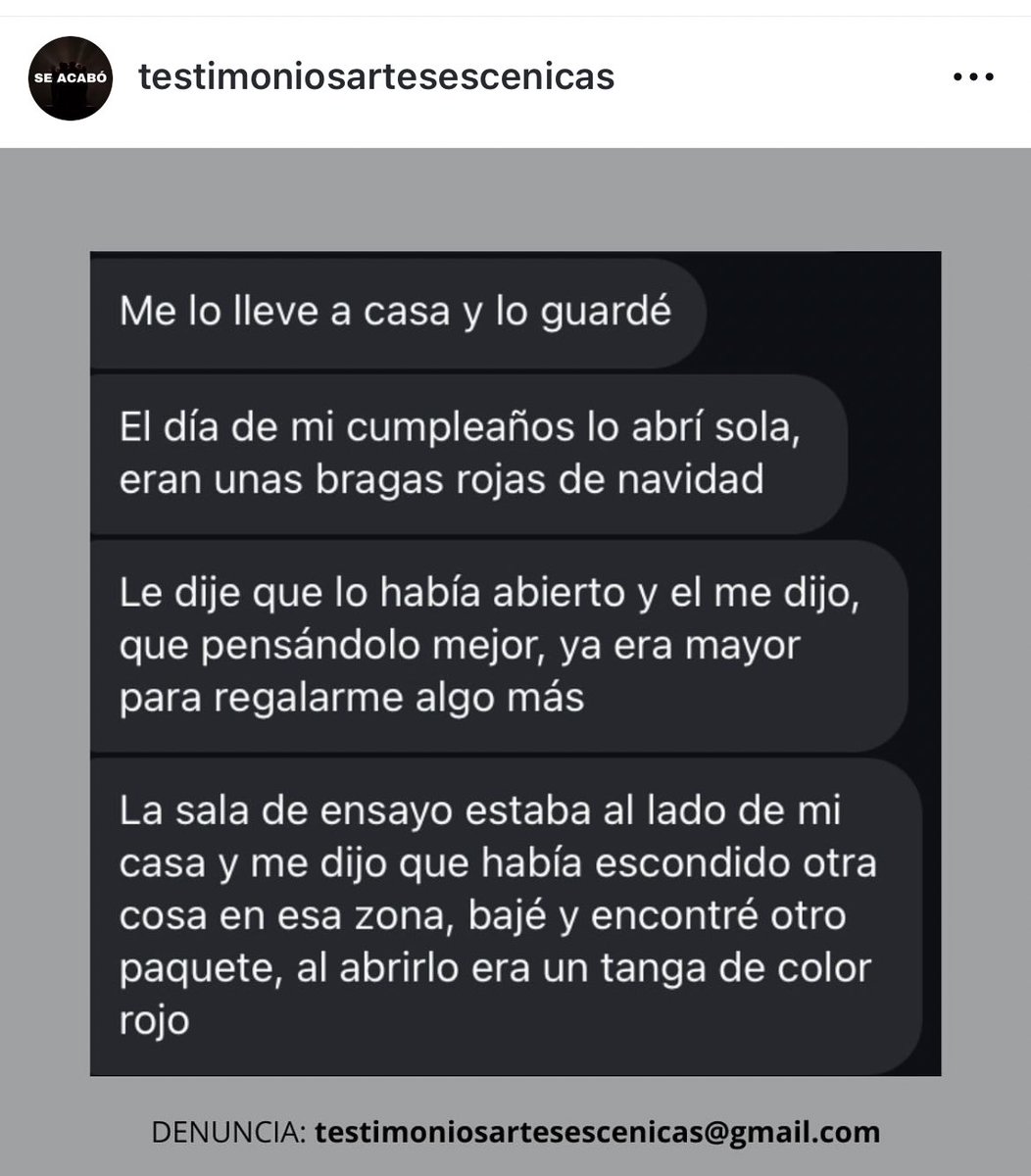 Testimonios Artes Escenicas (@testimoniosaaee) on Twitter photo 