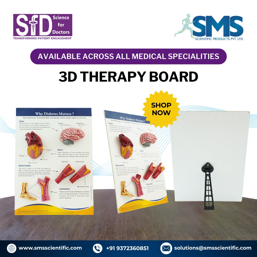 scientific_sms's tweet image. Enhance patient understanding with our 3D Therapy Boards #ScienceForDoctors #3DTherapyBoard #PatientEngagement #MedicalEducation #DiabetesAwareness #HealthcareSolutions #DoctorTools #SMSScientificProducts #ClinicEssentials #MedicalVisualAid #PatientCare #diabeteswarrior