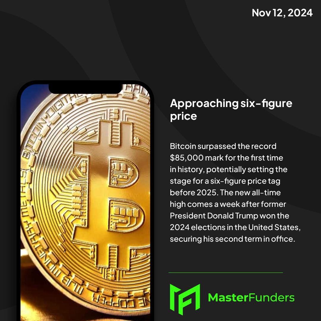 masterfunders's tweet photo. Bitcoin Breaks Record!
Bitcoin hits $89,000 for the first time, just 12% away from reaching the coveted $100,000 mark. Could we see BTC go six-figure soon? #Bitcoin #BTC #Crypto #MasterFunders https://t.co/QLDjL1Z31g